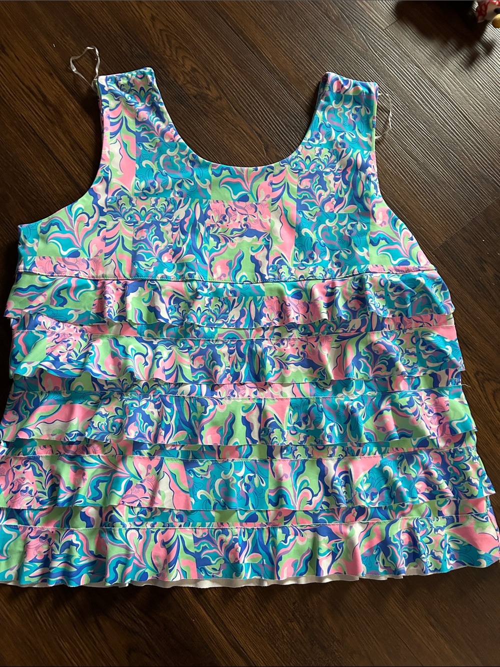 Lulu-B Girls' Multicolor Ruffle Tank — Blue, Pink, Mint